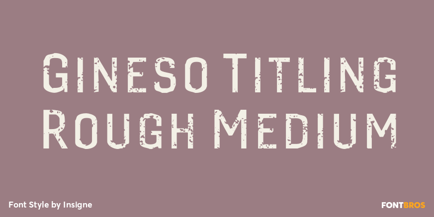 Gineso Titling Rough Medium Poster