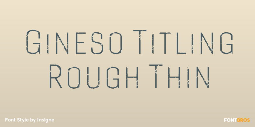 Gineso Titling Rough Thin Poster