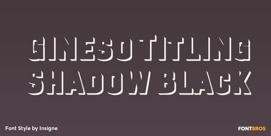 Gineso Titling Shadow Black Poster