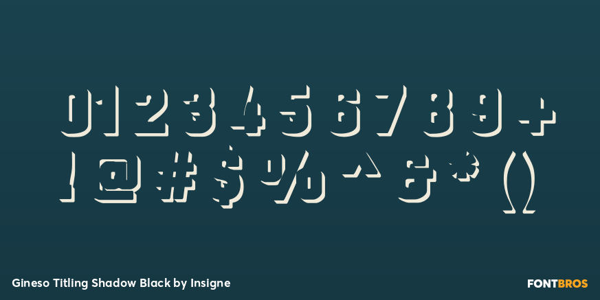 Gineso Titling Shadow Black Font Poster #1
