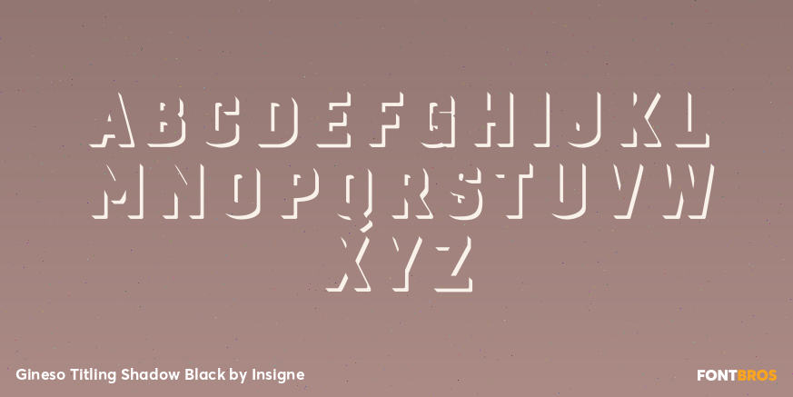 Gineso Titling Shadow Black Font Poster #2