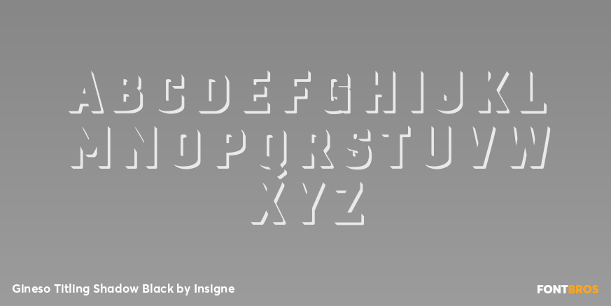 Gineso Titling Shadow Black Font Poster #1