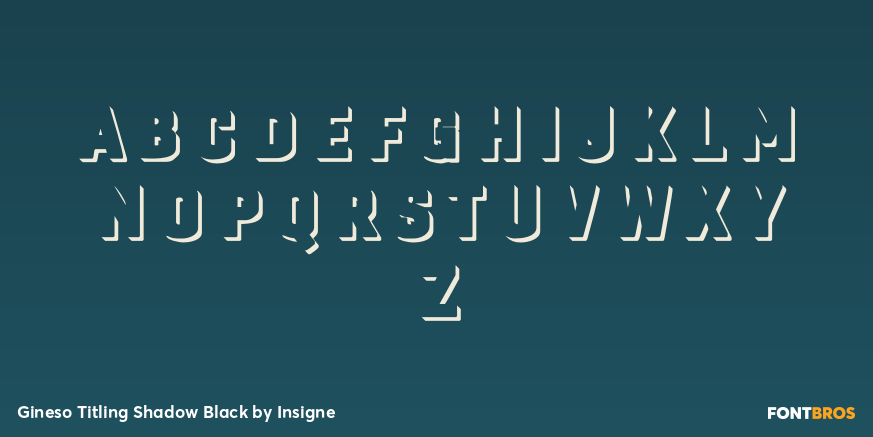 Gineso Titling Shadow Black Font Poster #1