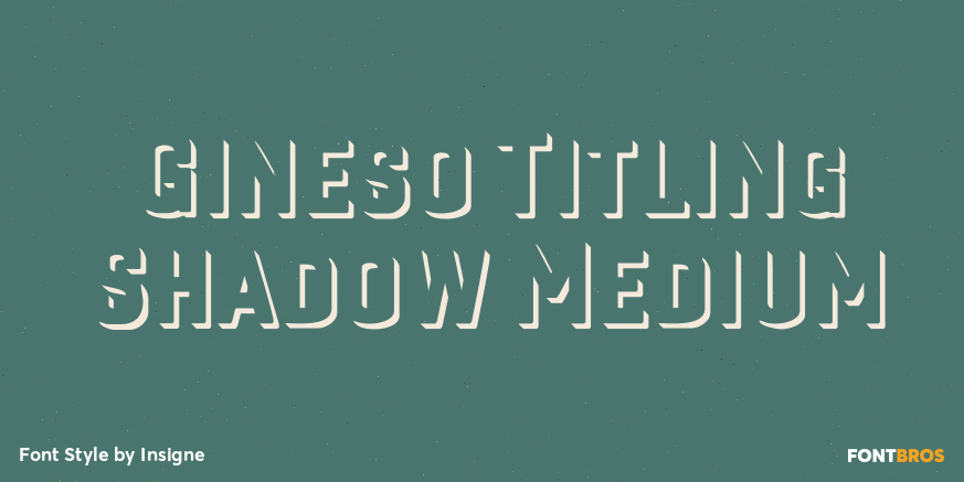Gineso Titling Shadow Medium Poster
