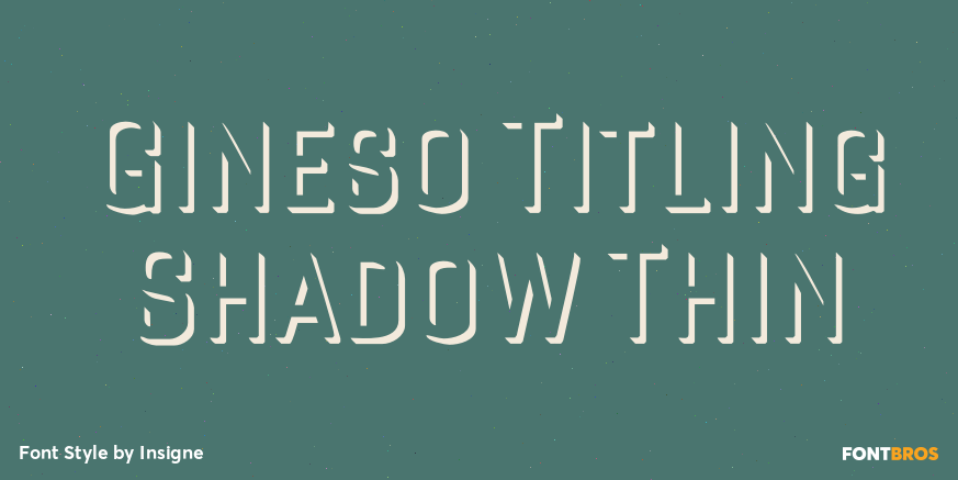 Gineso Titling Shadow Thin Poster