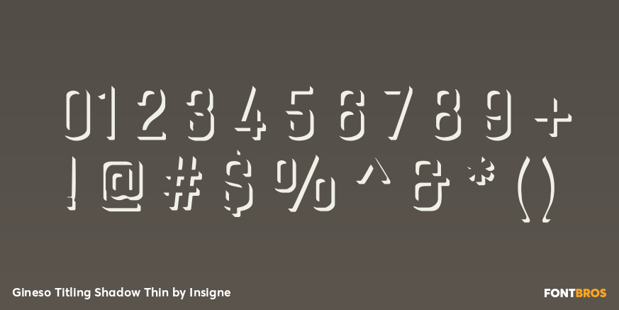 Gineso Titling Shadow Thin Font Poster #4