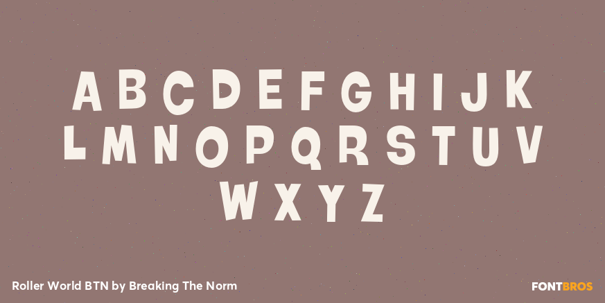 Roller World BTN Font Poster #3