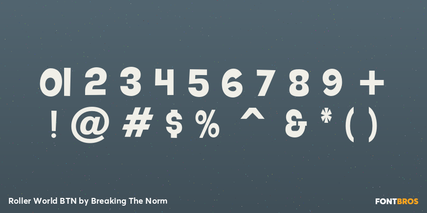 Roller World BTN Font Poster #4