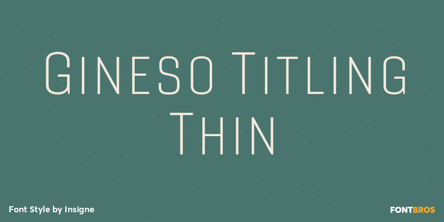 Gineso Titling Thin Poster
