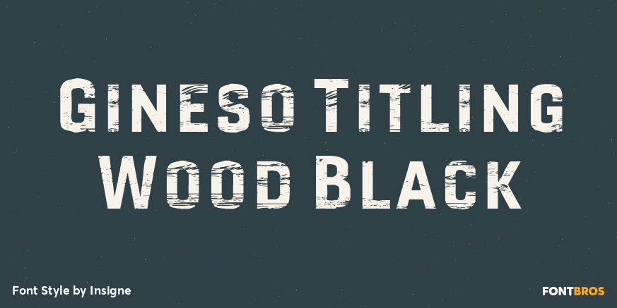 Gineso Titling Wood Black Poster