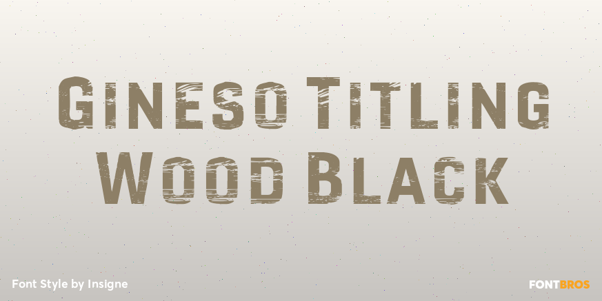 Gineso Titling Wood Black Poster