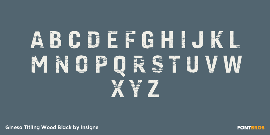 Gineso Titling Wood Black Font Poster #1
