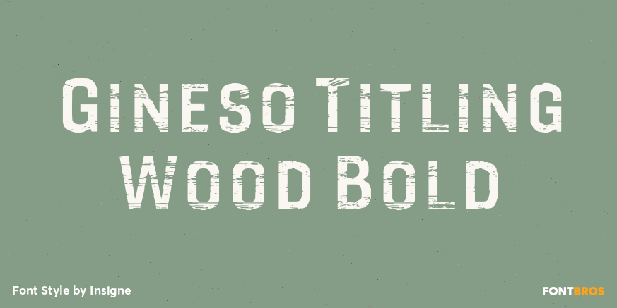 Gineso Titling Wood Bold Poster