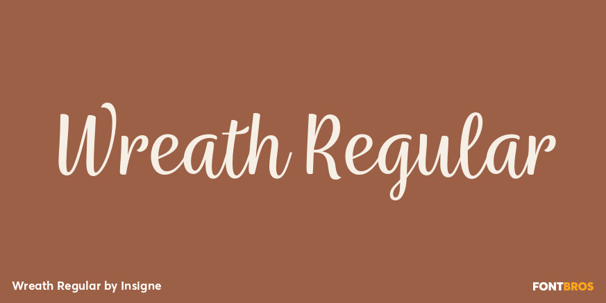 Wreath Regular Font Poster #1