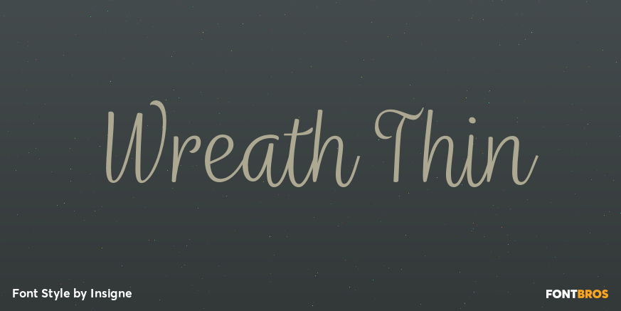 Wreath Thin Font Poster #1