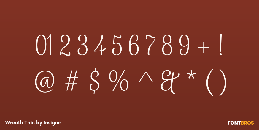 Wreath Thin Font Poster #1