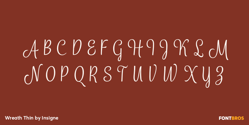 Wreath Thin Font Poster #1