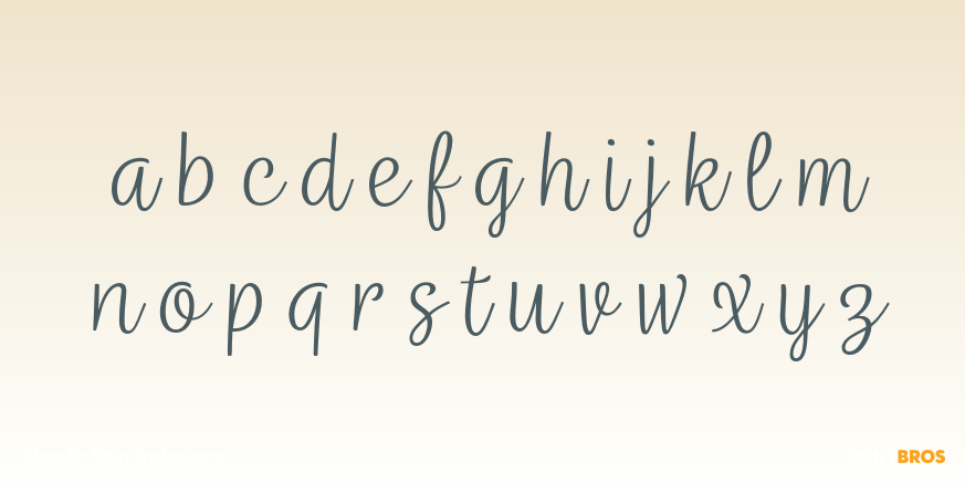Wreath Thin Font Poster #1