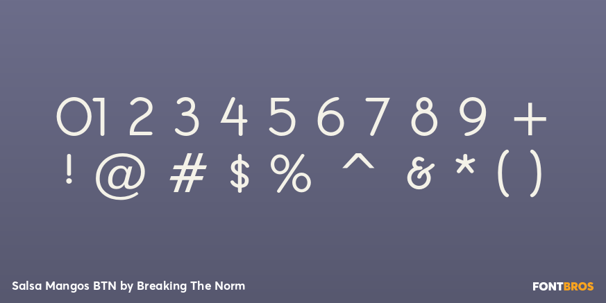 Salsa Mangos BTN Font Poster #4