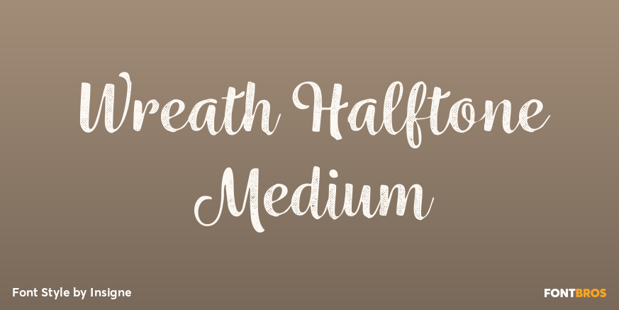 Wreath Halftone Medium Font Poster #1