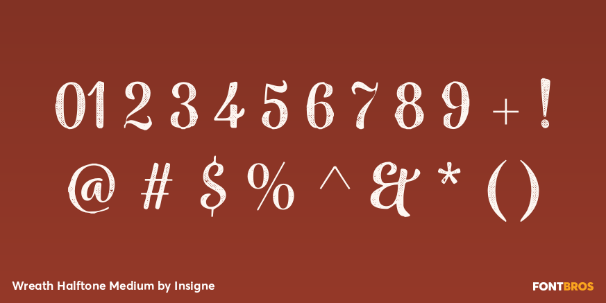 Wreath Halftone Medium Font Poster #1