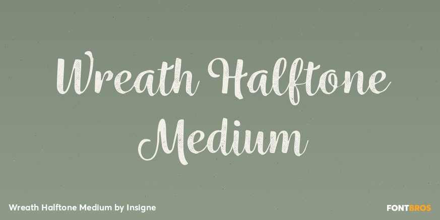 Wreath Halftone Medium Font Poster #1