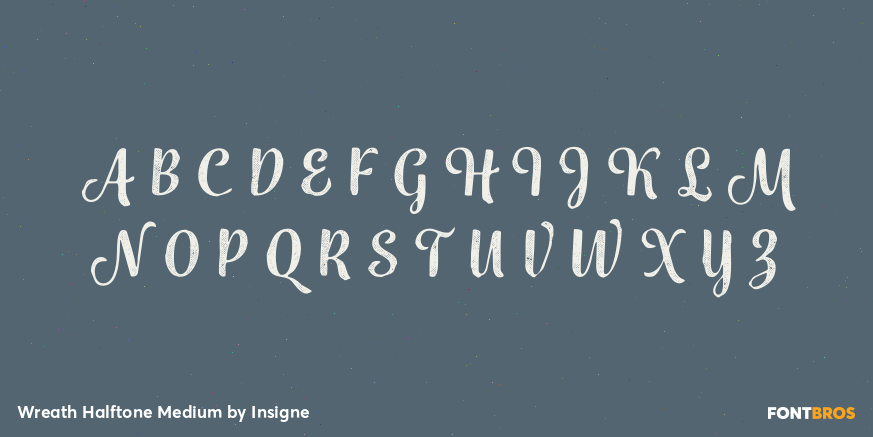 Wreath Halftone Medium Font Poster #2