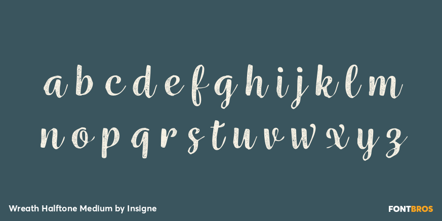 Wreath Halftone Medium Font Poster #3