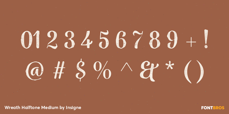 Wreath Halftone Medium Font Poster #4