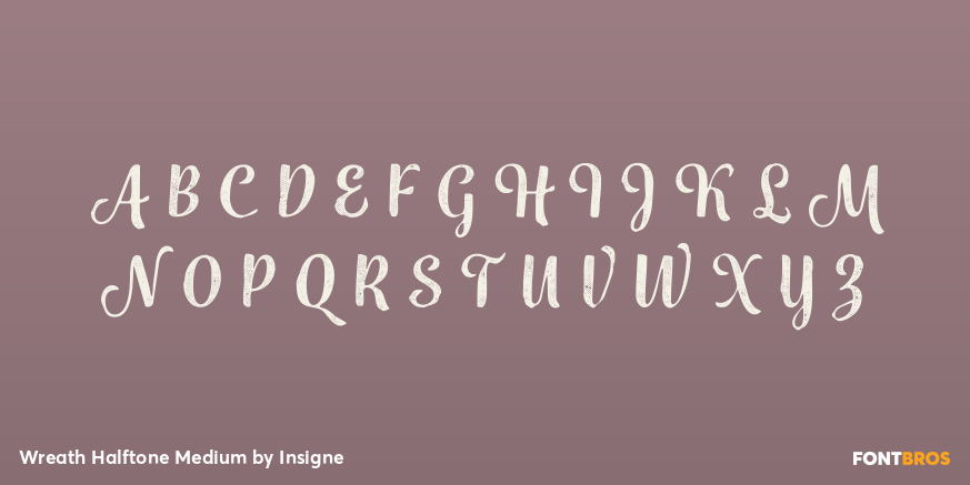 Wreath Halftone Medium Font Poster #1