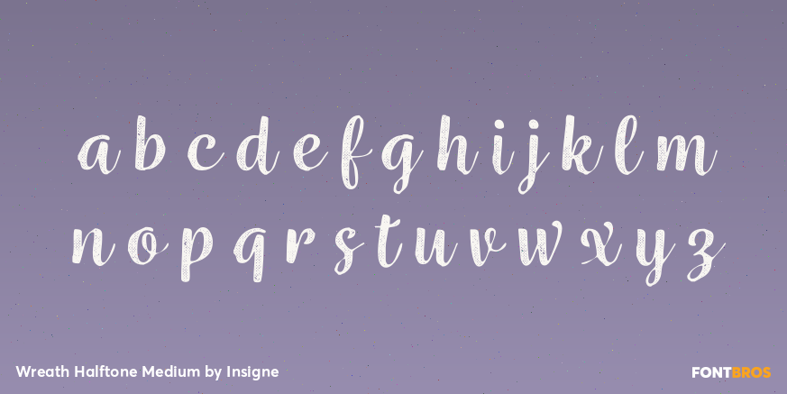 Wreath Halftone Medium Font Poster #1