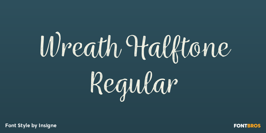 Wreath Halftone Regular Font Poster #1