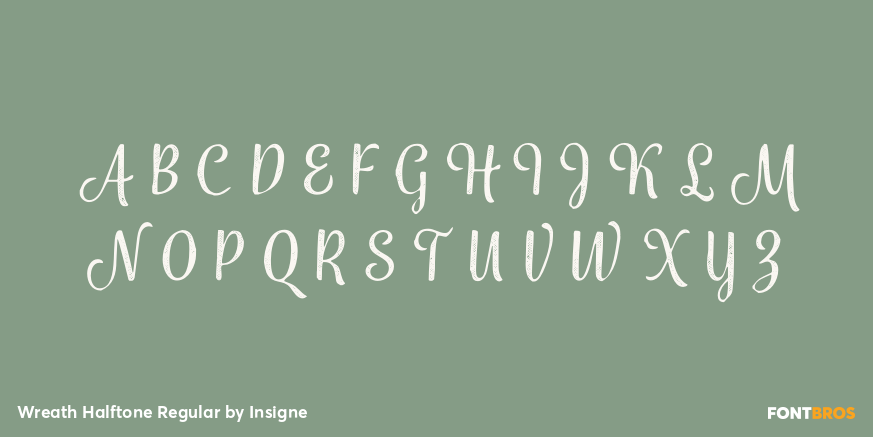 Wreath Halftone Regular Font Poster #2