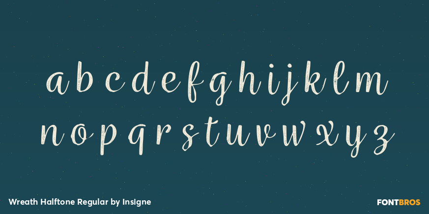 Wreath Halftone Regular Font Poster #1