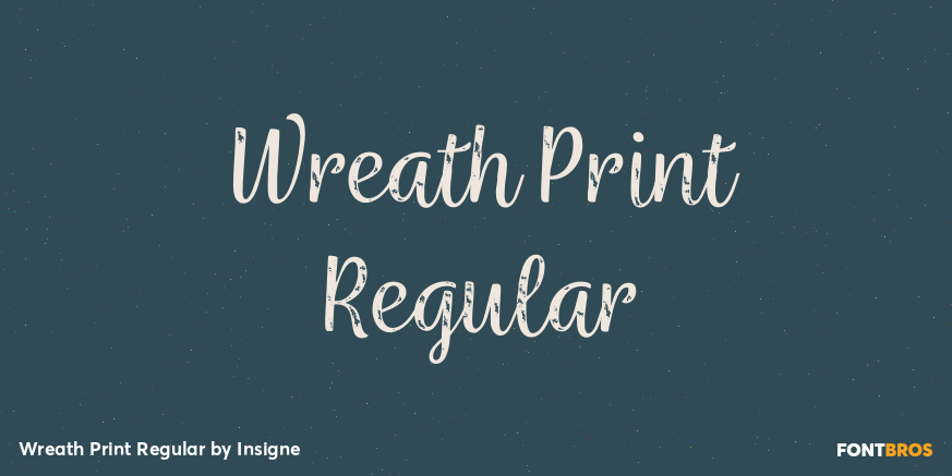 Wreath Print Regular Font Poster #1