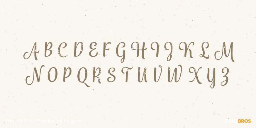 Wreath Print Regular Font Poster #1