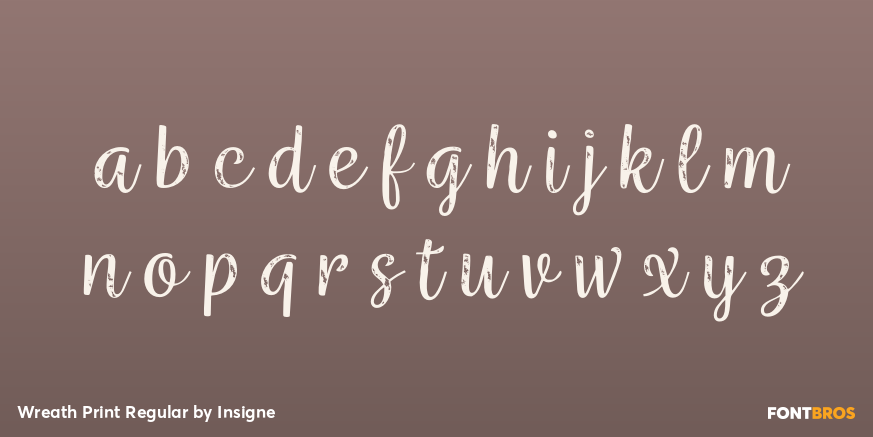Wreath Print Regular Font Poster #1