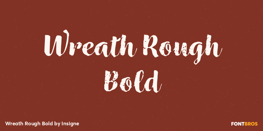 Wreath Rough Bold Font Poster #1