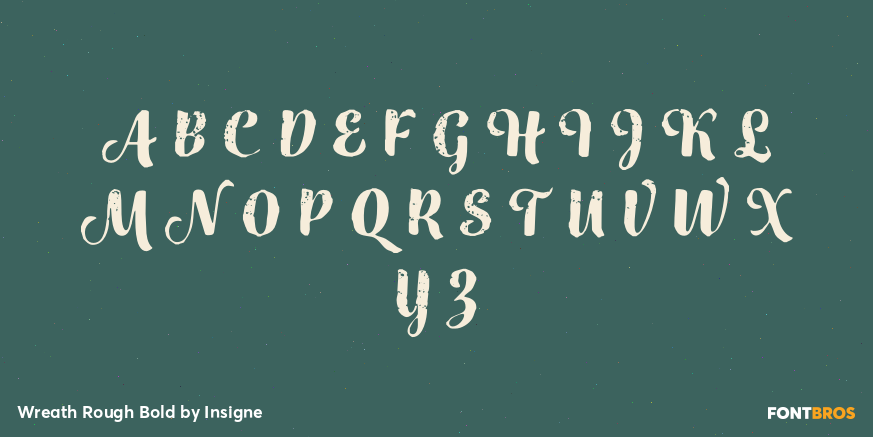 Wreath Rough Bold Font Poster #2