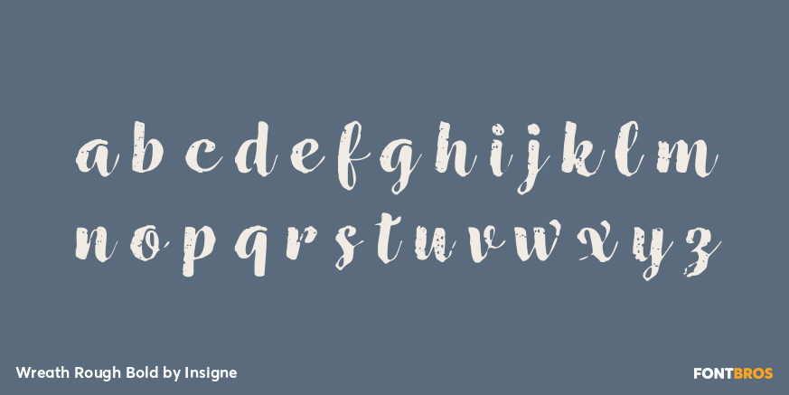 Wreath Rough Bold Font Poster #3