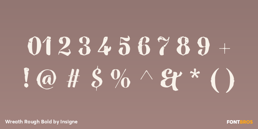 Wreath Rough Bold Font Poster #4