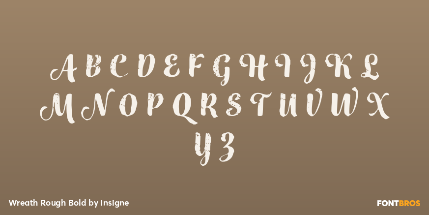 Wreath Rough Bold Font Poster #1