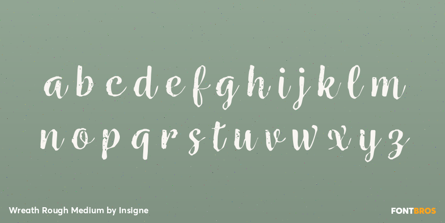 Wreath Rough Medium Font Poster #3