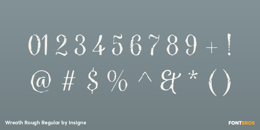 Wreath Rough Regular Font Poster #4