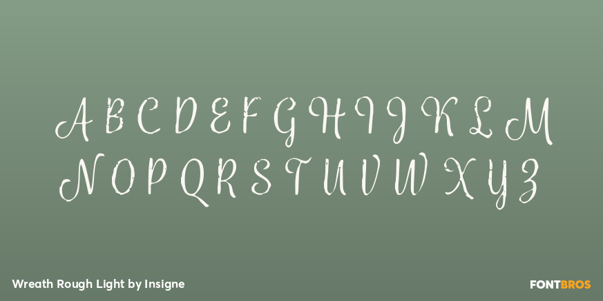 Wreath Rough Light Font Poster #2