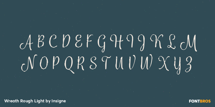 Wreath Rough Light Font Poster #1