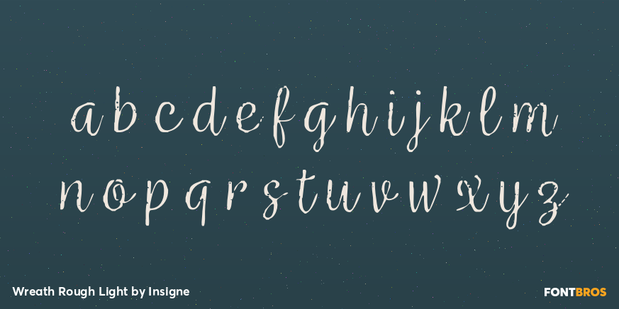 Wreath Rough Light Font Poster #1