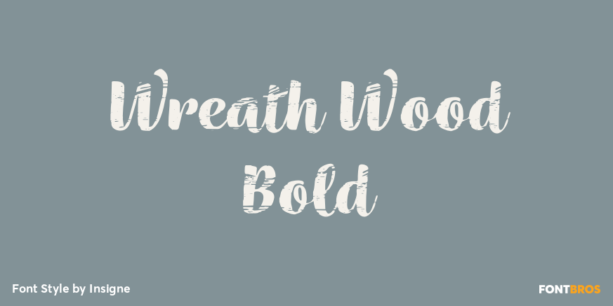 Wreath Wood Bold Font Poster #1