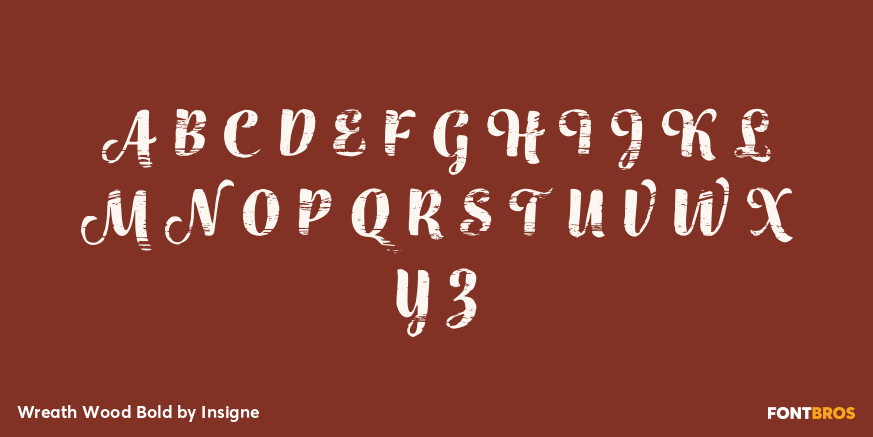 Wreath Wood Bold Font Poster #1