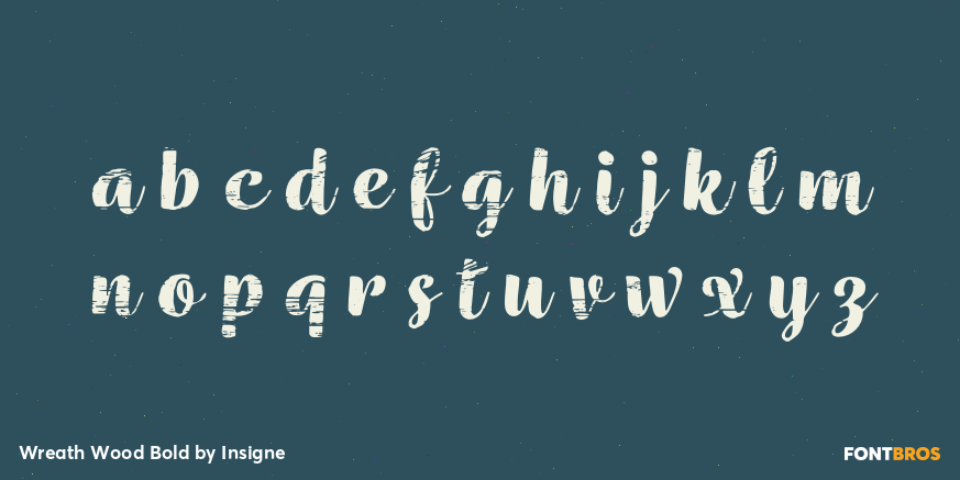 Wreath Wood Bold Font Poster #1